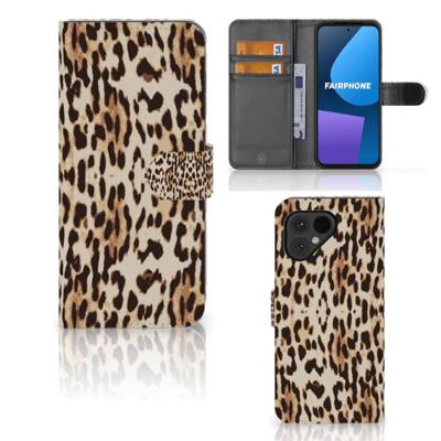 Fairphone 5 | Telefoonhoesje | Met pasjeshouder | Leopard