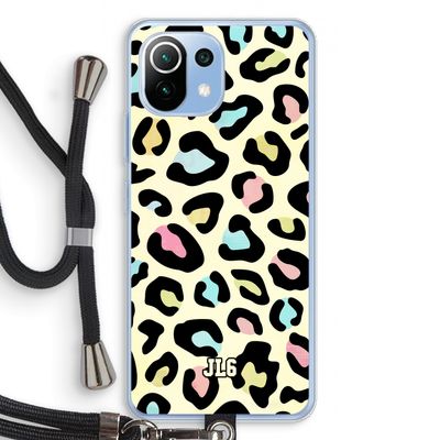 Leopard pattern: Xiaomi Mi 11 Lite Transparant Hoesje met koord