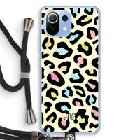 Leopard pattern: Xiaomi Mi 11 Lite Transparant Hoesje met koord