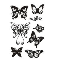 Creativ Company Silicone stempels, vlinders, vel 11x15,5 cm, 1 vel Creativ Company Silicone stempels, vlinders, vel 11x15,5 cm, 1 vel