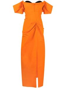 Alexander McQueen robe à design sans bretelles - Orange