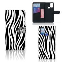 Alcatel 1S (2021) | Telefoonhoesje | Met pasjeshouder | Zebra