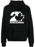 DSQUARED2 hoodie en coton à logo imprimé - Noir - thumbnail