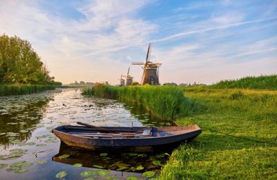 Tuinschilderij drie molens 130x70cm - Customize it