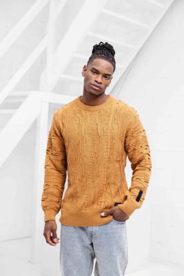 Carlo Colucci C9016 56 Sweater Heren Bruin - Maat L - Kleur: Bruin | Soccerfanshop