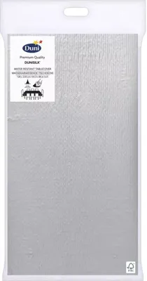 Duni dunisilk tafelkleed 138x220cm zilver 1 stuks