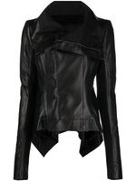 Rick Owens veste de moto Naska en cuir - Noir - thumbnail