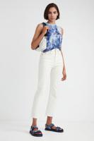 Straight cropped jeans - WHITE - 46