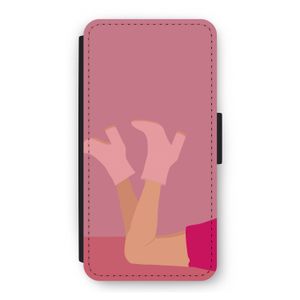 Pink boots: iPhone 12 Flip Hoesje