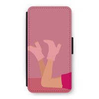 Pink boots: iPhone 12 Flip Hoesje