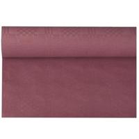 Tafellaken/tafelkleed rol papier - 800 x 120 cm - aubergine - Lange tafels - Damast papier
