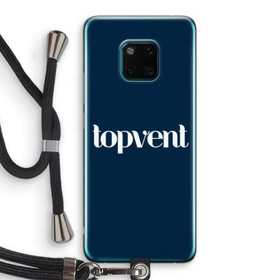 Topvent Navy: Huawei Mate 20 Pro Transparant Hoesje met koord
