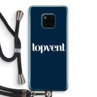 Topvent Navy: Huawei Mate 20 Pro Transparant Hoesje met koord