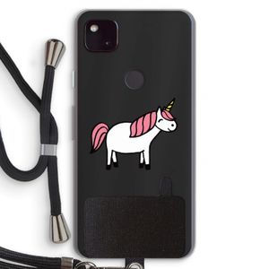 Eenhoorn: Pixel 4a 5G Transparant Hoesje met koord