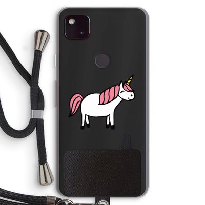 Eenhoorn: Pixel 4a 5G Transparant Hoesje met koord