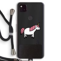 Eenhoorn: Pixel 4a 5G Transparant Hoesje met koord