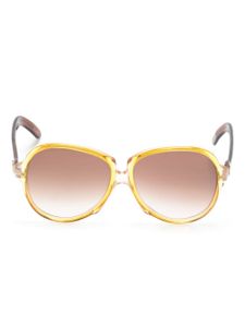 Saint Laurent Pre-Owned lunettes de soleil bicolores à monture oversize (années 1970) - Jaune