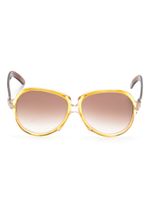 Saint Laurent Pre-Owned lunettes de soleil bicolores à monture oversize (années 1970) - Jaune