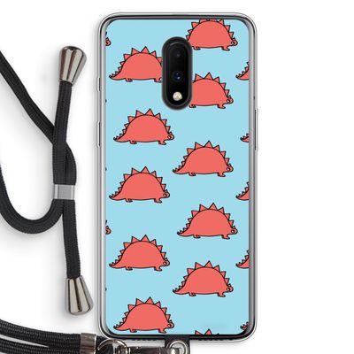 Dinosawrr: OnePlus 7 Transparant Hoesje met koord
