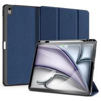 iPad Air 13 (2024) Dux Ducis Domo Tri-Fold Smart Folio Hoesje - Blauw