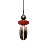 Bomma Pebbles Small Hanglamp - Configuratie 1 - Zwart - rood