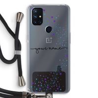 Sterren: OnePlus Nord N10 5G Transparant Hoesje met koord Sterren: OnePlus Nord N10 5G Transparant Hoesje met koord