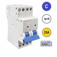 SEP krachtstroom installatieautomaat 25A INS36-3NC25 inst. 3p+n C25 6kA (36mm) 3101653025