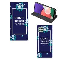 Samsung Galaxy A22 5G Design Case Flowers Blue DTMP