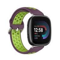 Fitbit Versa 3 & 4 / Sense 1 & 2 - Sport editie - Large - Paars + groen - thumbnail