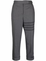 Thom Browne pantalon court à 4 bandes signature - Gris - thumbnail