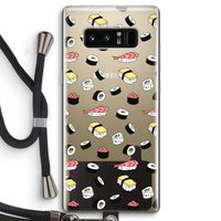 Sushi time: Samsung Galaxy Note 8 Transparant Hoesje met koord Sushi time: Samsung Galaxy Note 8 Transparant Hoesje met koord