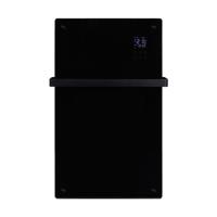Eurom Alutherm Convectorkachel - 81.5x43.8cm - IP24 - 1200watt - wifi - vloer/wand- Verticaal - metaal/glas zwart mat 361261