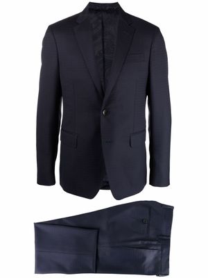 ETRO costume à motif pied-de-poule - Bleu