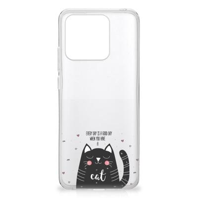 Xiaomi Redmi 10C Telefoonhoesje met Naam Cat Good Day Xiaomi Redmi 10C Telefoonhoesje met Naam Cat Good Day