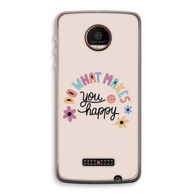 Happy days: Motorola Moto Z Force Transparant Hoesje
