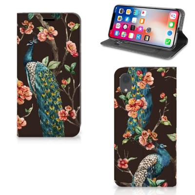 Apple iPhone Xr | Hoesje maken | Pauw met Bloemen