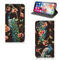 Apple iPhone Xr | Hoesje maken | Pauw met Bloemen