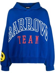 BARROW hoodie en coton à logo imprimé - Bleu