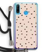 Kleine kattenkopjes: Huawei P30 Lite Transparant Hoesje met koord