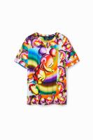 Oversized en veelkleurig T-shirt met Mickey Mouse - MATERIAL FINISHES - L