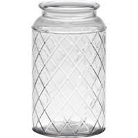 Hakbijl Glass Brussel vaas glas met motief ø10xh18cm