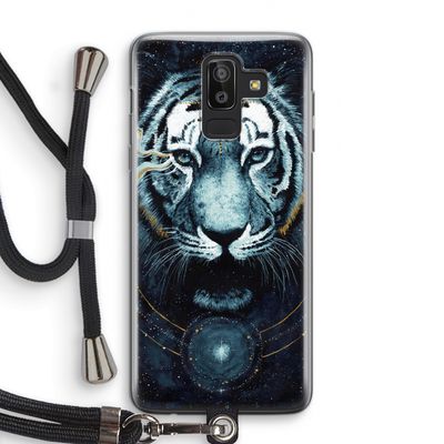 Darkness Tiger: Samsung Galaxy J8 (2018) Transparant Hoesje met koord