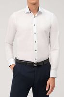 OLYMP No. Six Super Slim Overhemd wit, Faux-uni