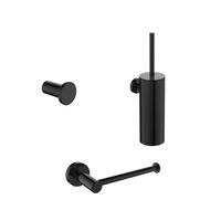 Regn toiletaccessoireset met toiletrolhouder, toiletborstel en handdoekhaak, gun metal black