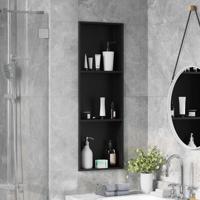 VidaXL Douche niche zwart 90 x 30 x 9,5 cm roestvrij staal