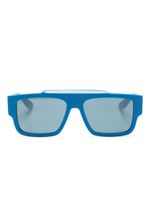 Gucci Eyewear lunettes de soleil carrées à logo imprimé - Bleu - thumbnail