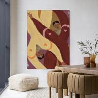 Urban Cotton Wandkleed 'Stargazing' 110 x 145cm in Frame - black