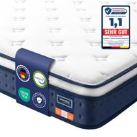 Pocketveringmatras met Geltraagschuim en Zevenzonesupport, 200 x 140 x 20 cm