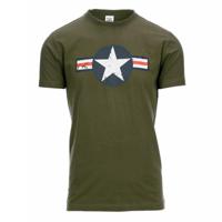 Legergroen USA Airforce logo t-shirt voor heren - Vintage kleding - Wereldoorlog kleding