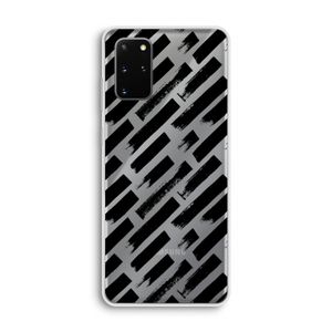 Zwarte vegen: Samsung Galaxy S20 Plus Transparant Hoesje